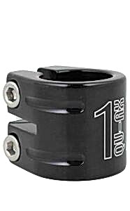 QU-AX Sele Kelepçesi Çift Vidalı Alu 28.6mm Siyah