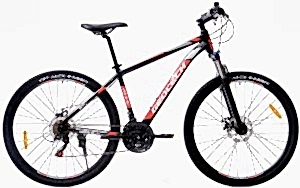 Geotech Mode 27,5 Jant 21 Vites Dağ Bisikleti - Siyah - Kırmızı- Gri