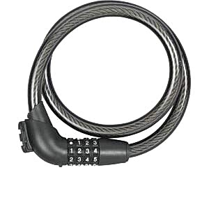 Abus 5211 Şifreli Bisiklet Kiliti 7 x 75mm - Siyah