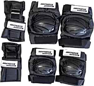 Tex NBYC 961 Speq Çocuk Dizlik Dirseklik Koruma Seti Siyah