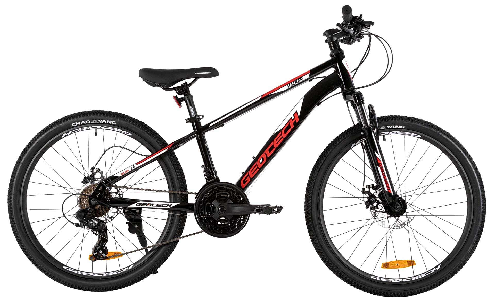 Geotech Hacker 24 Çocuk Dağ Bisikleti - Siyah - Kırmızı 2026