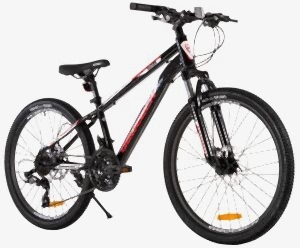 Geotech Hacker 24 Çocuk Dağ Bisikleti - Siyah - Kırmızı 2026