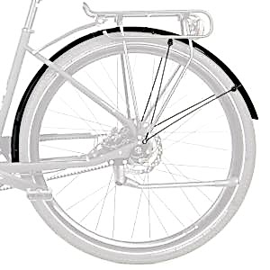 SKS Bluemels Stripes 65 mm 27.5, 28, 29 Jant Bisiklet Ön/Arka Çamurluk Seti Siyah