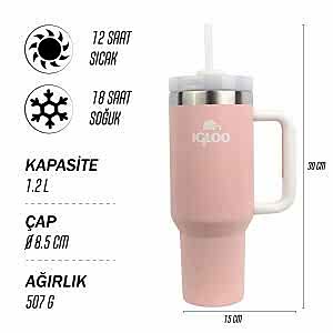 IGLOO Stadler Thermo-Mug 1.2 Litre Termos - Somon Beyaz