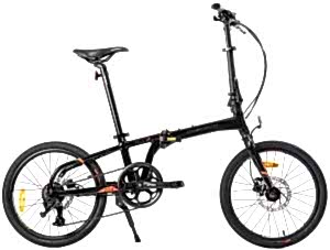 Geotech Fold Up 20.4 20 Jant 8 Vites HD Katlanır Bisiklet - Siyah 2026