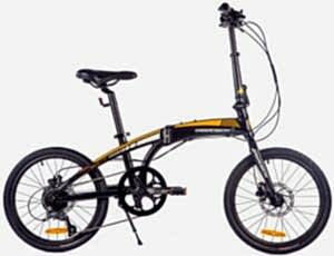 Geotech Fold-Up 20.2 20 Jant 8 Vites HD Katlanır Bisiklet - Mat Siyah Turuncu 2026