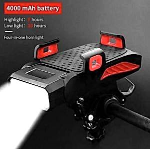 Forte GT XBYC 6139-1 500 Lümen Ön Işık Korna Telefon Tutucu Powerbank