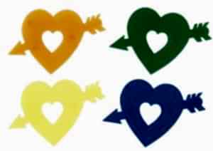 XBYC 3004 B Renkli Jant Süsü Kalpli Büyük